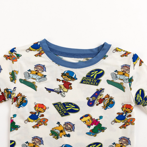 Rocket Skateboard Kids Bamboo Two-Piece Pajama Set