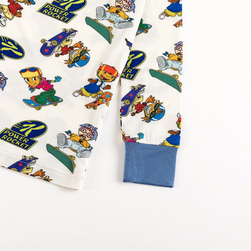 Rocket Skateboard Kids Bamboo Two-Piece Pajama Set