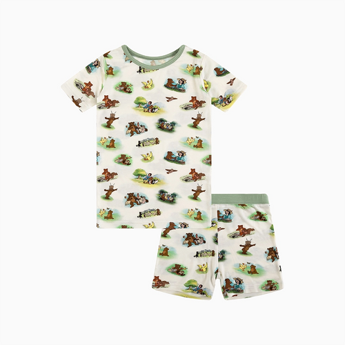 Little Cute Bear Kids Bamboo Short Two-Piece Pajama Set