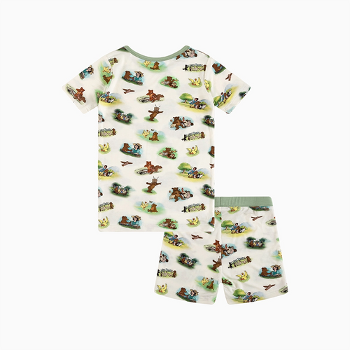 Little Cute Bear Kids Bamboo Short Two-Piece Pajama Set