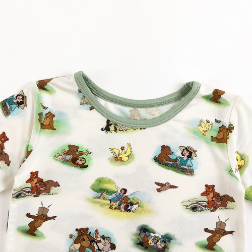 Little Cute Bear Kids Bamboo Short Two-Piece Pajama Set