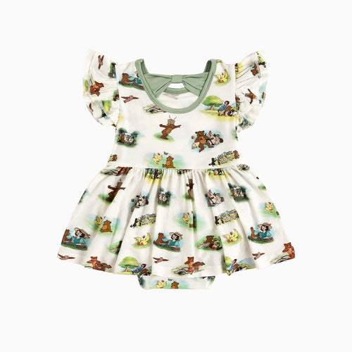 Little Cute Bear Twirl Dress With Bodysuit
