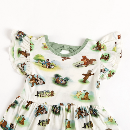 Little Cute Bear Twirl Dress With Bodysuit