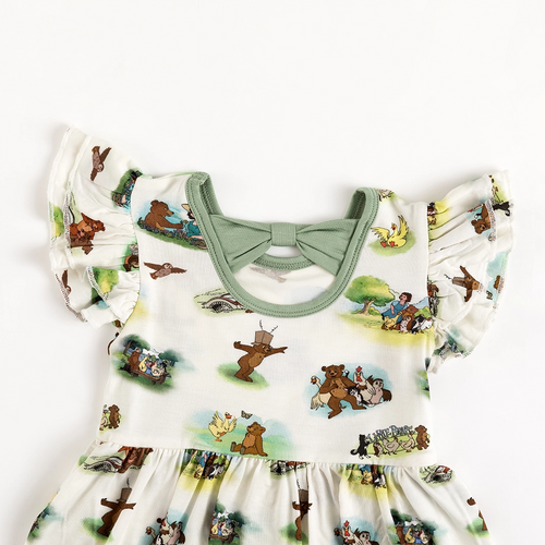 Little Cute Bear Twirl Dress With Bodysuit