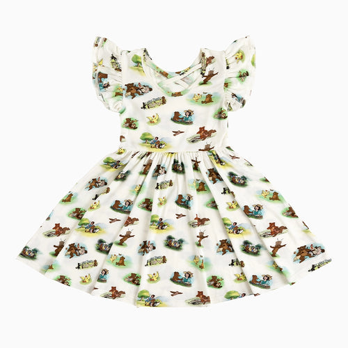 Little Cute Bear Kids Bamboo Short Sleeves Dress