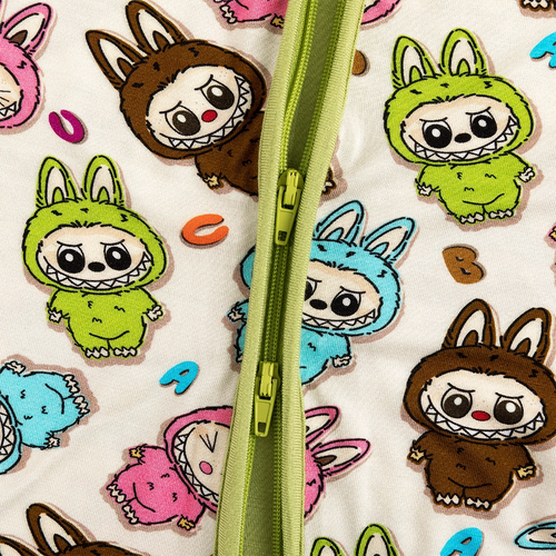 Fashion Dolls Baby Bamboo Zipper Romper Pajamas