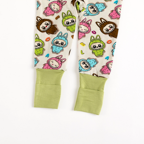 Fashion Dolls Baby Bamboo Zipper Romper Pajamas