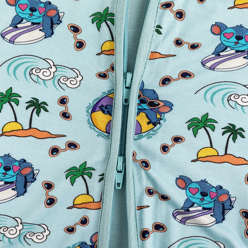Ocean Surfing Experiment 626 Baby Bamboo Zipper Romper Pajama