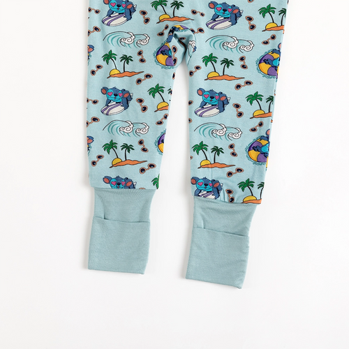 Ocean Surfing Experiment 626 Baby Bamboo Zipper Romper Pajama