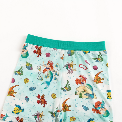 Mermaid Ocean Life Kids Bamboo Short Two-Piece Pajama Set