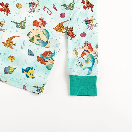 Mermaid Ocean Life Kids Bamboo Two-Piece Pajama Set