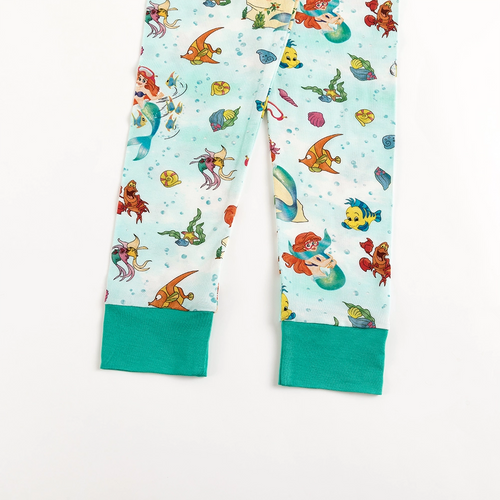 Mermaid Ocean Life Kids Bamboo Two-Piece Pajama Set