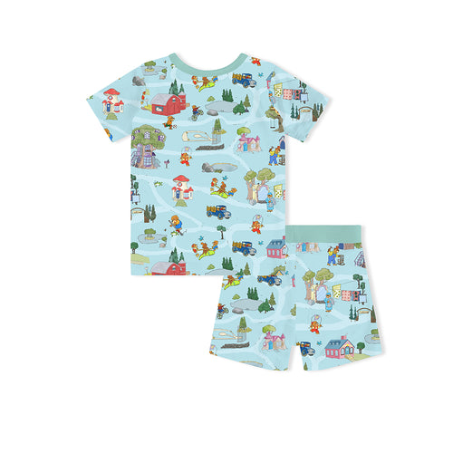 Bear Family Life Kids Bamboo Short Two-Piece Pajama Set