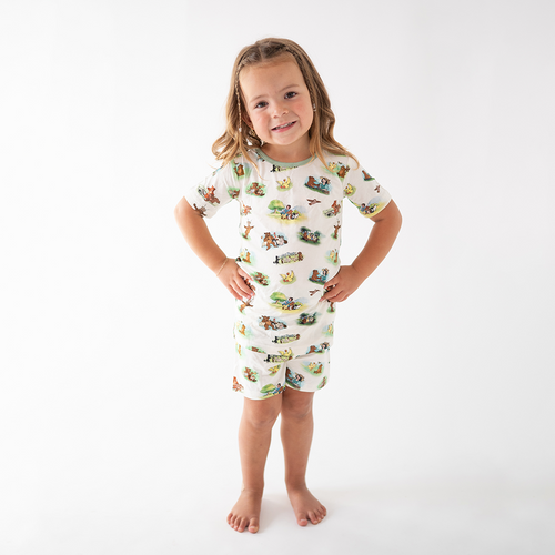 Little Cute Bear Kids Bamboo Short Two-Piece Pajama Set