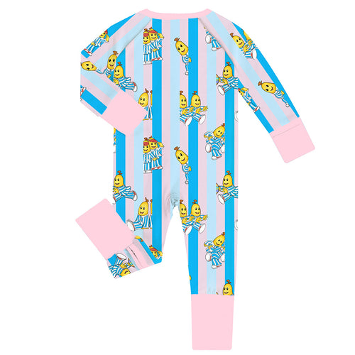 FancyPrince Striped Banana Baby Bamboo Zipper Romper Pajamas