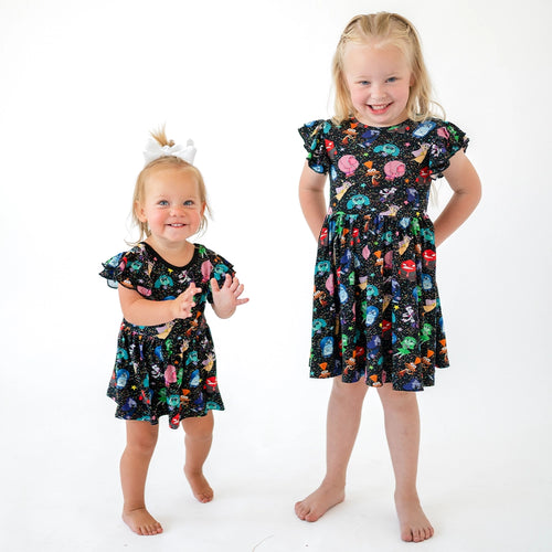Brain Friend Twirl Dress With Bodysuit