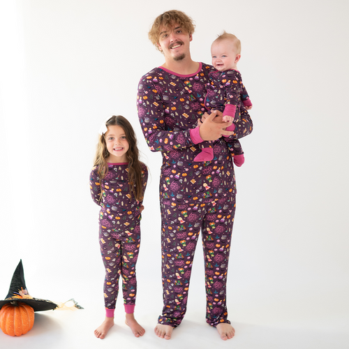 Halloween Witch Sisters Smell Children Bamboo Family Matching Pajamas