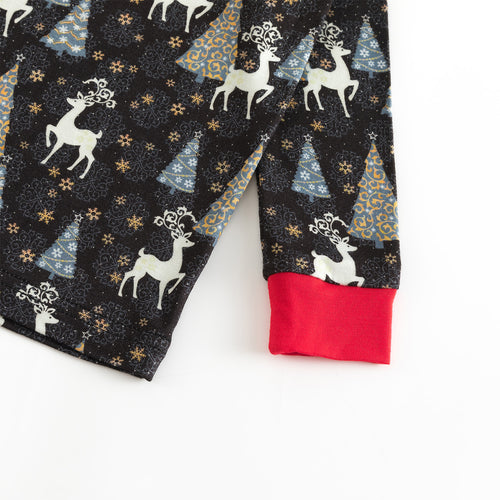 Christmas Tree Deer Kids Bamboo Red 2 Pieces Pajama Set