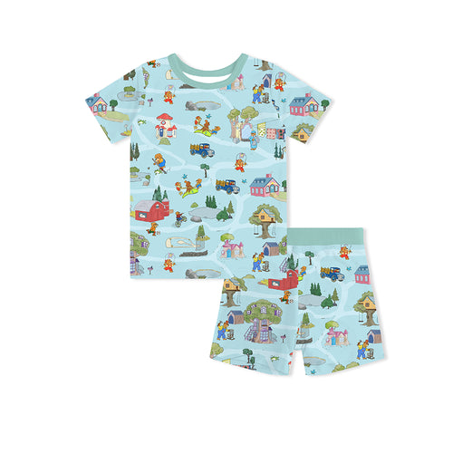Bear Family Life Kids Bamboo Short Two-Piece Pajama Set