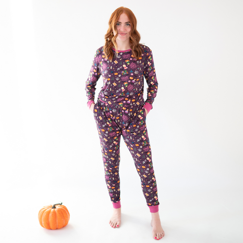 Halloween Witch Sisters Smell Children Bamboo Family Matching Pajamas