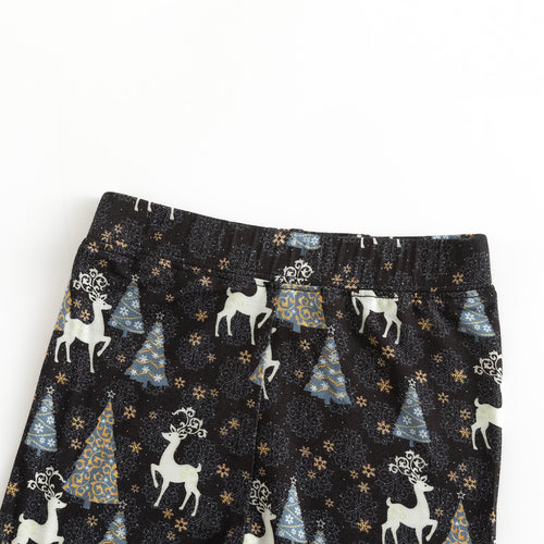 Christmas Tree Deer Kids Bamboo Red 2 Pieces Pajama Set