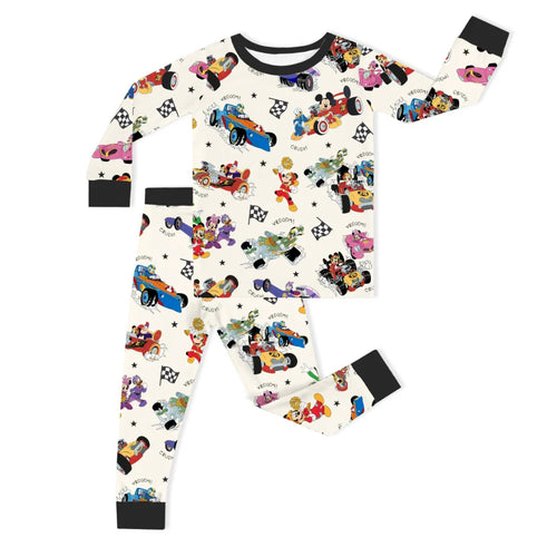 Mouse and Friends Cheerful Truck Ride Game Kids Bamboo Two-Piece Pajama Set