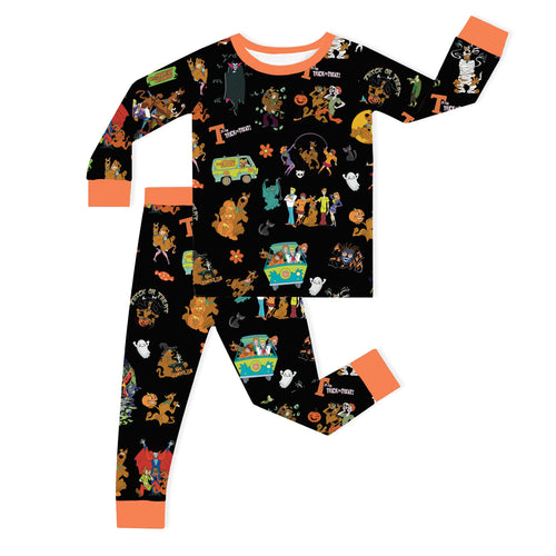 Halloween Mystery Great Dane Dog Kids Bamboo Two-Piece Pajama Set