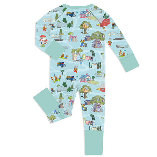 Bear Family Life Baby Bamboo Zipper Romper Pajamas