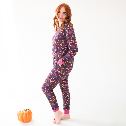 Halloween Witch Sisters Smell Children Bamboo Family Matching Pajamas