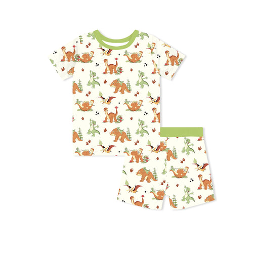 Dinosaur Adventure Kids Bamboo Short Two-Piece Pajama Set