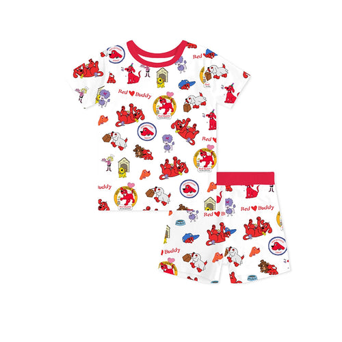 Big Red Dog Kids Bamboo Short Two-Piece Pajama Set