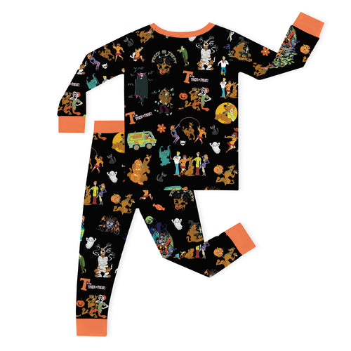 Halloween Mystery Great Dane Dog Kids Bamboo Two-Piece Pajama Set