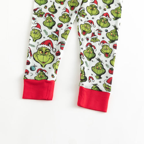 Today’s Deals Christmas Green Guy hat Kids Bamboo 2 Pieces Pajama Set