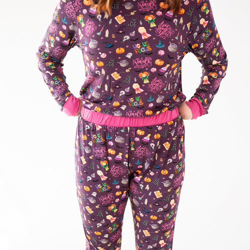 Halloween Witch Sisters Smell Children Bamboo Family Matching Pajamas