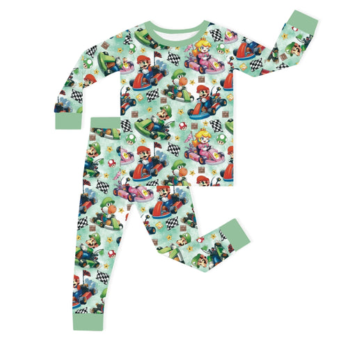 Super Racing Kids Bamboo Two-Piece Pajama Set