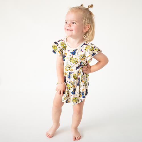 Magic Adventure School Bus Twirl Dress With Bodysuit