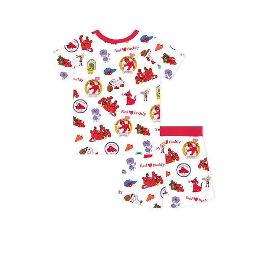 Big Red Dog Kids Bamboo Short Two-Piece Pajama Set