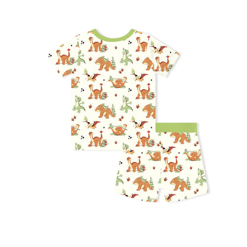 Dinosaur Adventure Kids Bamboo Short Two-Piece Pajama Set