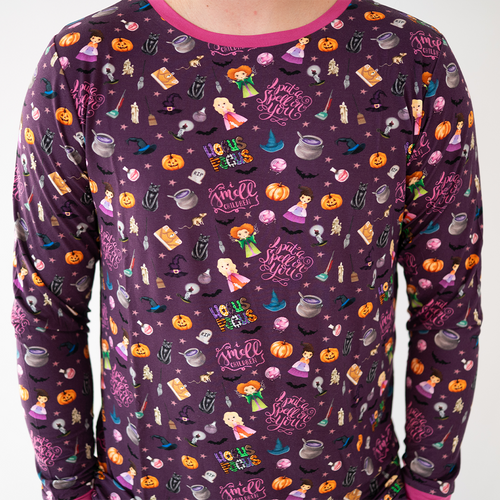 Halloween Witch Sisters Smell Children Bamboo Family Matching Pajamas