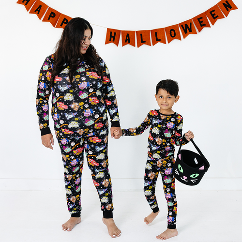 Halloween Car Pumpkin Bamboo Family Matching Pajamas