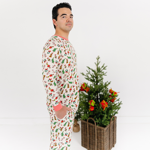 Christmas Green Face Pals and Tree Bamboo Family Matching Pajamas