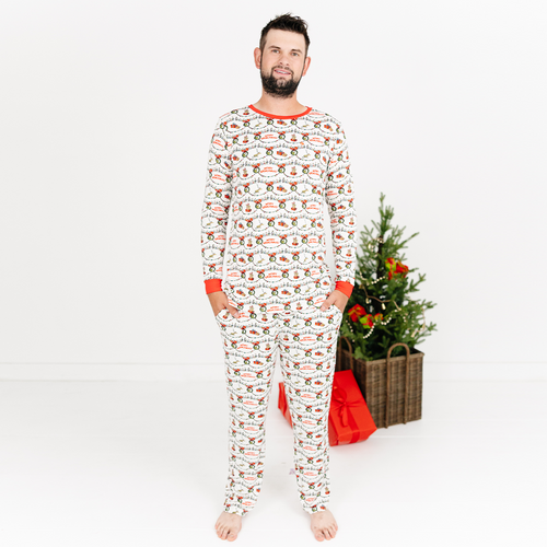 Christmas Green Face Cheer Bamboo Family Matching Pajamas