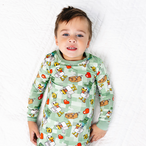 My World Green Kids Bamboo Two-Piece Pajama Set