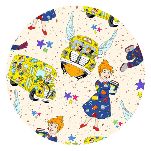 Magic Adventure School Bus Baby Bamboo Zipper Romper Pajama