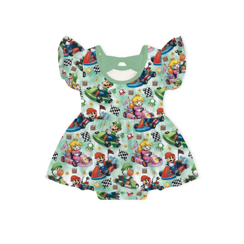 Super Racing Twirl Dress With Bodysuit