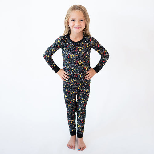 Halloween Witch Sisters Kids Bamboo Two-Piece Pajama Set