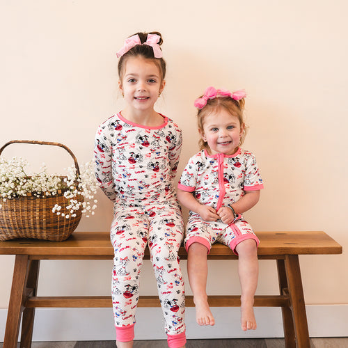 Fancyprince Valentine Dalmatians Bamboo Short Zipper Romper Pajamas