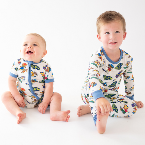 Rocket Skateboard Kids Bamboo Two-Piece Pajama Set