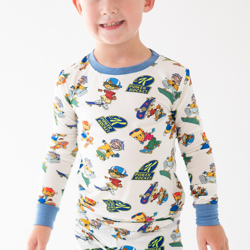 Rocket Skateboard Kids Bamboo Two-Piece Pajama Set