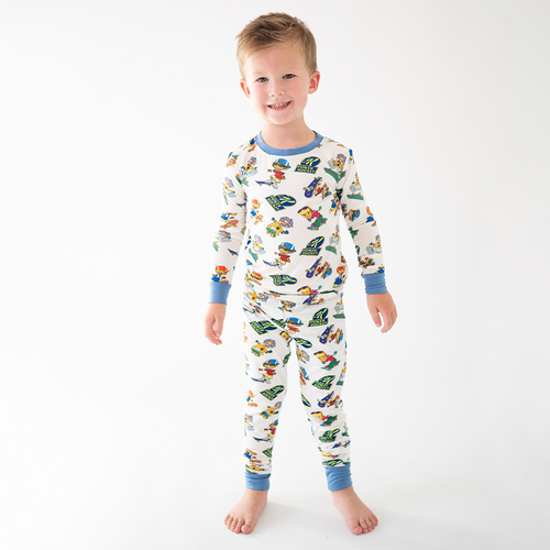 Rocket Skateboard Kids Bamboo Two-Piece Pajama Set